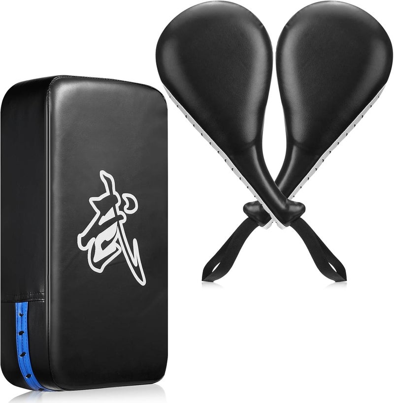 Poen 3 قطع وسادات كيك تايكوندو لموي تاي MMA كاراتيه معدات التدريب القتالية كيك بوكسينغ وسادات التدريب معدات استهداف الضربات من جلد PU - Image 1